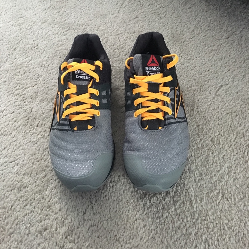 Grey & orange Reebok Crossfit shoe. Women’s 5.5